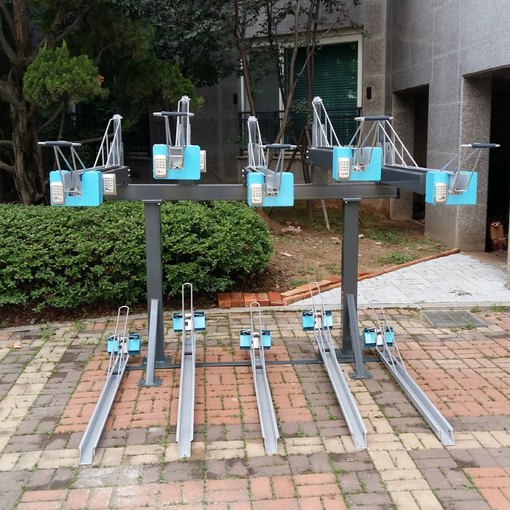 Bicycle storage rack and locking device to prevent loss/theft of bicycle