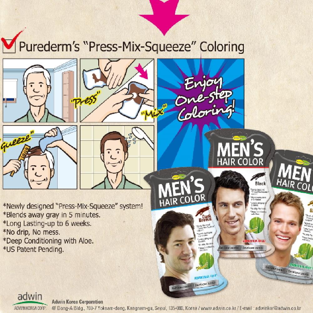 PRESS'nMIX Men's Hair Color - BLACK
