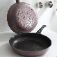 full image Nonstick 3D titanium iron-coating frying pan.wok round multi color.Diecast Aluminum.