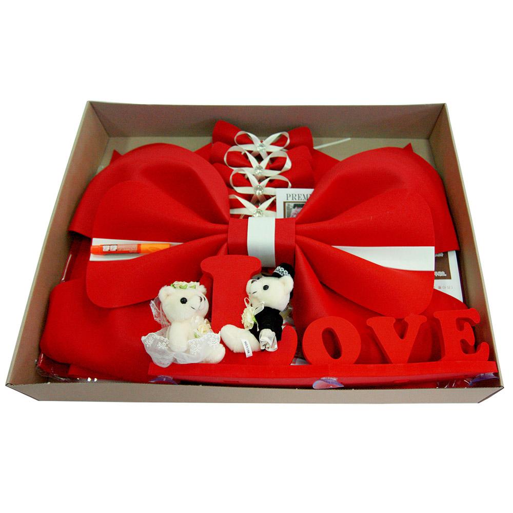 luvhunter Red Car Bow, Car Decor Set for Wedding