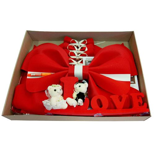 luvhunter Red Car Bow, Car Decor Set for Wedding