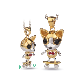 full image Skateboarding Chihuahua pendant
