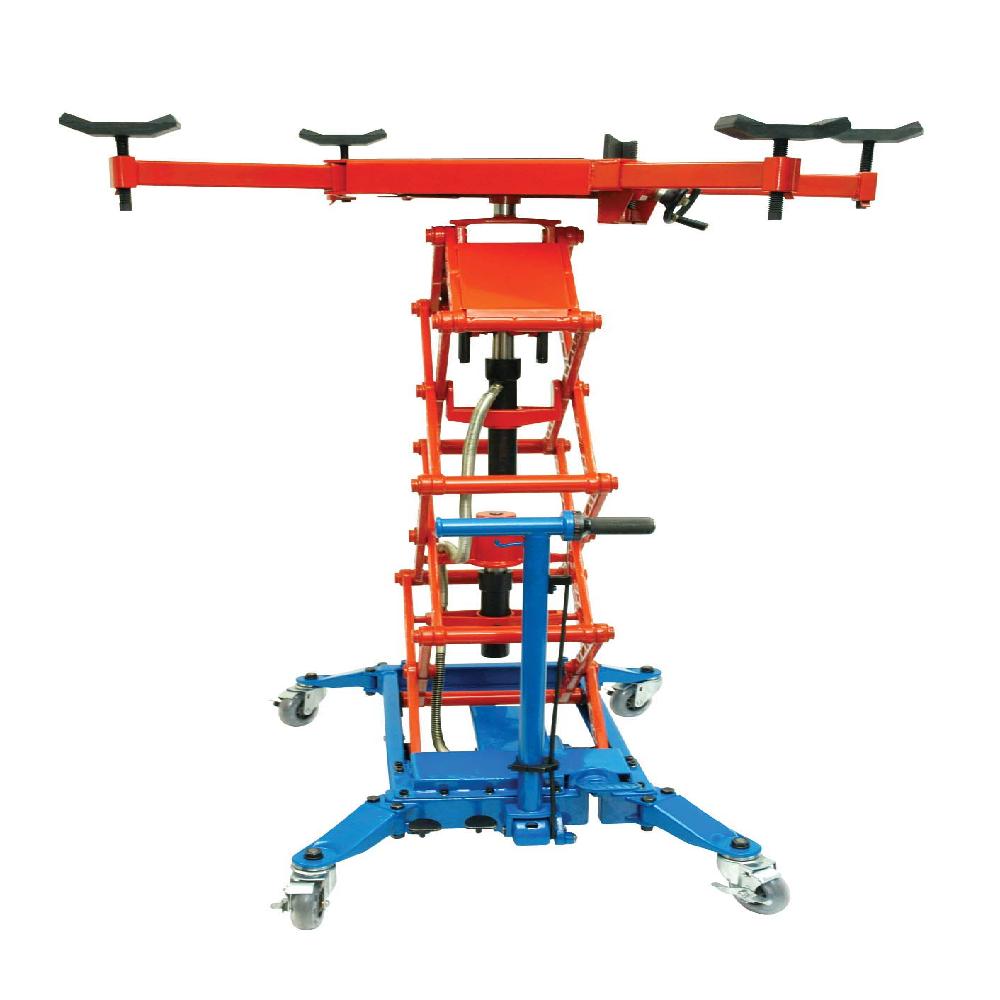 Transmission Jack with interchangeable Engine cross member head