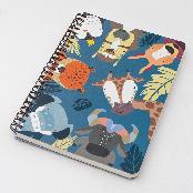 [JustFriends] Spiral Notebooks with 100 Ruled Pages for Home School Travel 