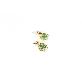 detail image2 Resin Craft Earring with Four Leaf Clover Dangle Real Lucky Clover Ear Rings - Hexagon Type