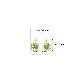 detail image5 Resin Craft Earring with Four Leaf Clover Dangle Real Lucky Clover Ear Rings - Hexagon Type