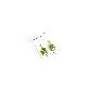 full image Resin Craft Earring with Four Leaf Clover Dangle Real Lucky Clover Ear Rings - Round Type