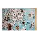 detail image1 Dream Sky D-MAP Decorative Coloring Painting DIY Paper World Map - Ocean BLUE