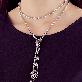 detail image2 Silver embroidery crafted Scarf Necklaces : K369