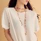 detail image1 Silver embroidery crafted Scarf Necklaces : K330