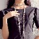 detail image1 Silver embroidery crafted Scarf Necklaces : K333