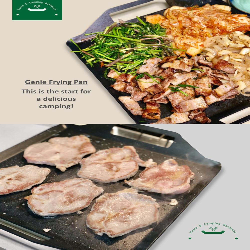 Grill pan GNC 480 for camping, out door activity, cooking, BBQ, meat  and grill dish including pork