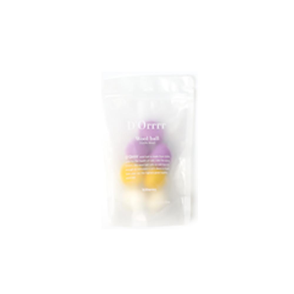 6 wool balls(purple and yellow and white)