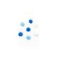 detail image1 6 wool balls(blue and white)
