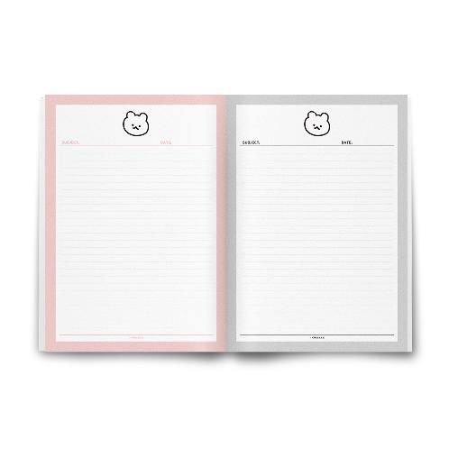 Half line note with a siot bear without bond and detachable per page (Red)
