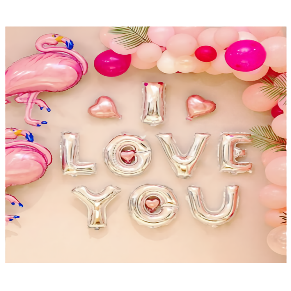 Balloon for event and birthday Character love confession(silver)
