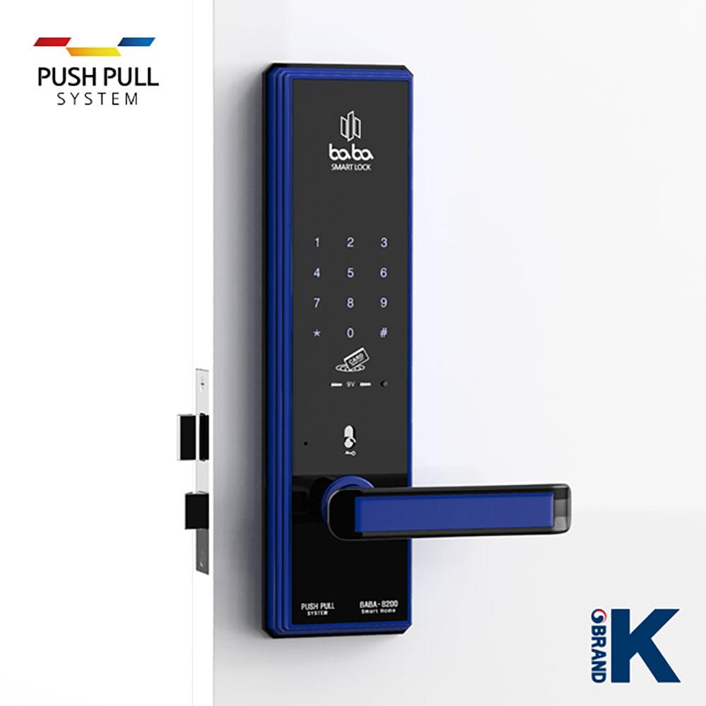 Smart Digital Door Lock BABA-8200 (3-way) 7 Colors Keypad Keyless Entry Code