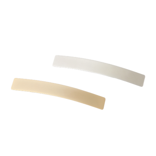 a square automatic hairpin - Matte Silver