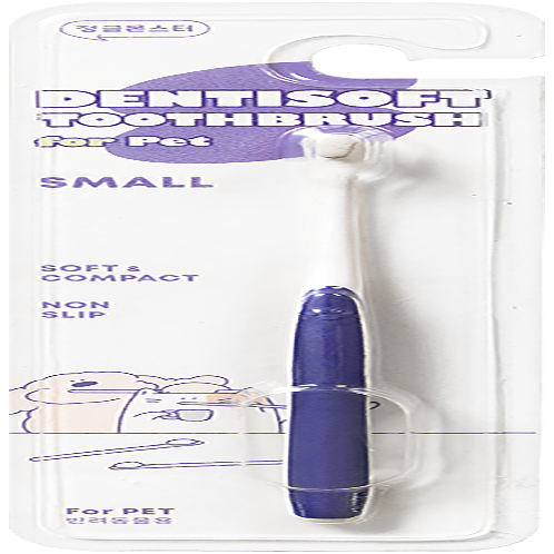 Dentisoft Toothbrush S/M | Extra Soft Bristles , Long Narrow Handle, Suitable for both CAT & DOG, Designed for smaller pet’s oral structure, Anti-Slip & Compact size