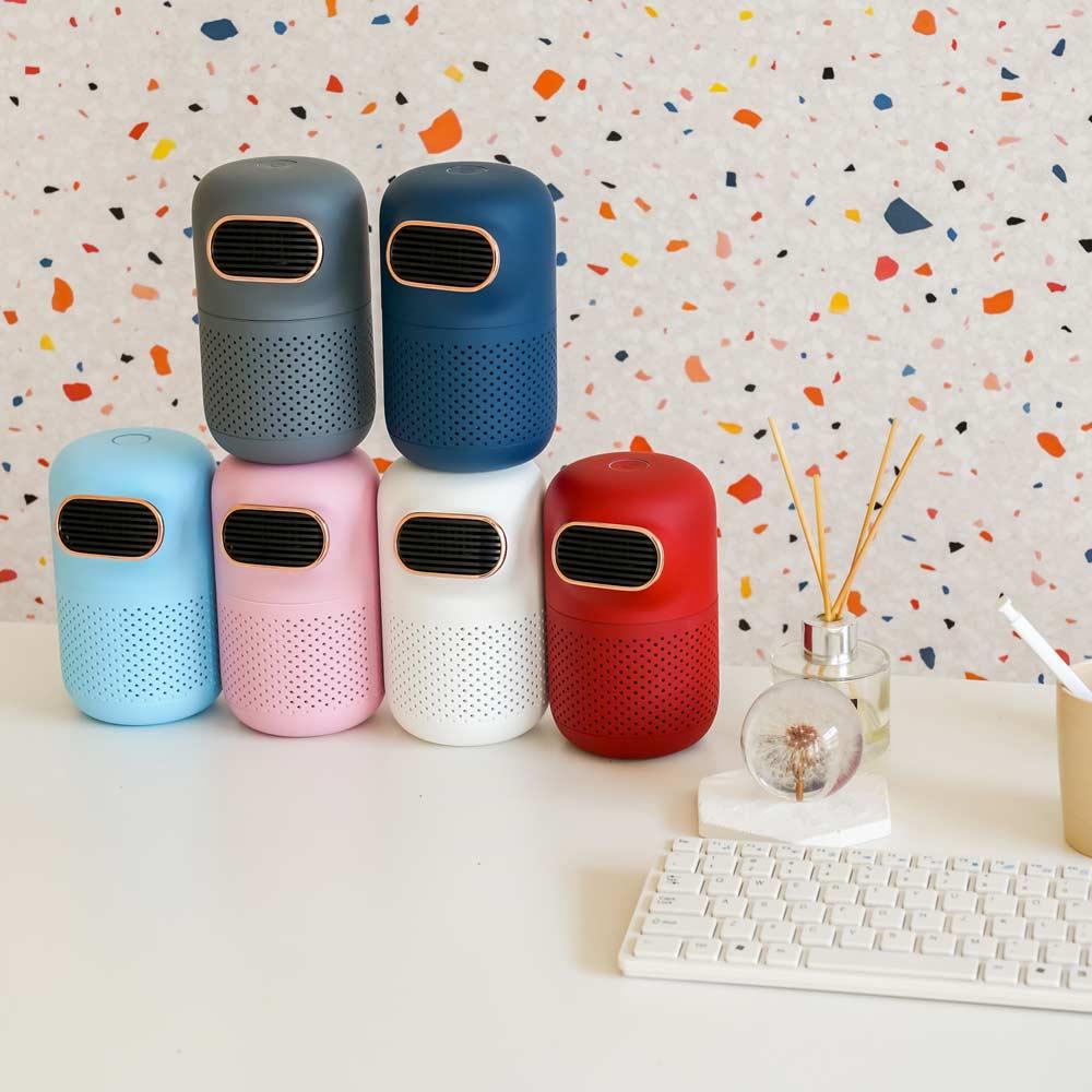 Cheongwoo C&T ROBA Mini Portable Air Purifier + Cup Holder / Color : Sky Blue