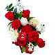 detail image2  Soap Flower Carnations Center Piece  L (Cherry Red)