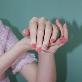 detail image1 Semi-curing Gel Nail Sticker - Twinkle Coral