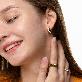 detail image2 Round Volume Pink Earrings ( S925 )