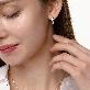detail image3 Round Volume White Earrings ( S925 )