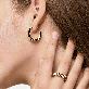 detail image2 Solar Circle Black Earrings ( S925 )