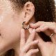 detail image3 Solar Circle Black Earrings ( S925 )