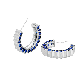 detail image1 Solar Circle Sapphire Earrings ( S925 )