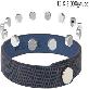 full image NEOMAX-12 Embedded Leather Magnet Bracelet (Various Size & Colors) 19cm(Medium),White