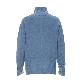 detail image1 Premium pure cashmere100 colorblock turtleneck - Misty blue