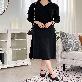detail image5 [Thebly] Monea Wrap V-neck Long Dress -  Wrap Design - Dress