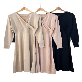 full image [Thebly] Monea Wrap V-neck Long Dress -  Wrap Design - Dress
