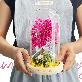 detail image3 LED Pink Fog Glass Dome Mood Light Lovely Color