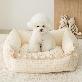 detail image2 MOONGMING Bumper Cushion for Pets, Cotton Linen, Safety Test Completed, Comfortable Cushion for Dogs