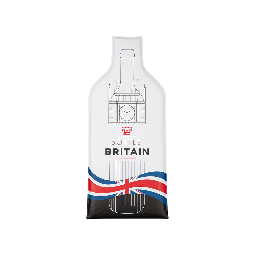 Bottle Britain (1set 3pcs) | Reusable Wine Travel Protector Sleeves for Glass Bottles