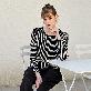 detail image1 [CUSTOMUS] Cream stripe puff sleeve blouse t-shirts CXW23SKRT286