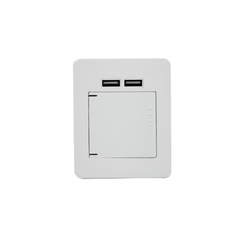 DAVCH mc04 Two Port Built-in Outlet On the Bed with fast charger USB C Types Socket