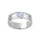 full image Cross Rosary Couple Ring Men