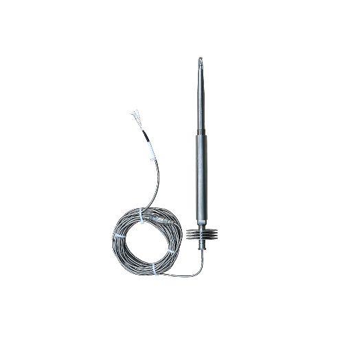 Gas turbin temperature sensor with thermowell