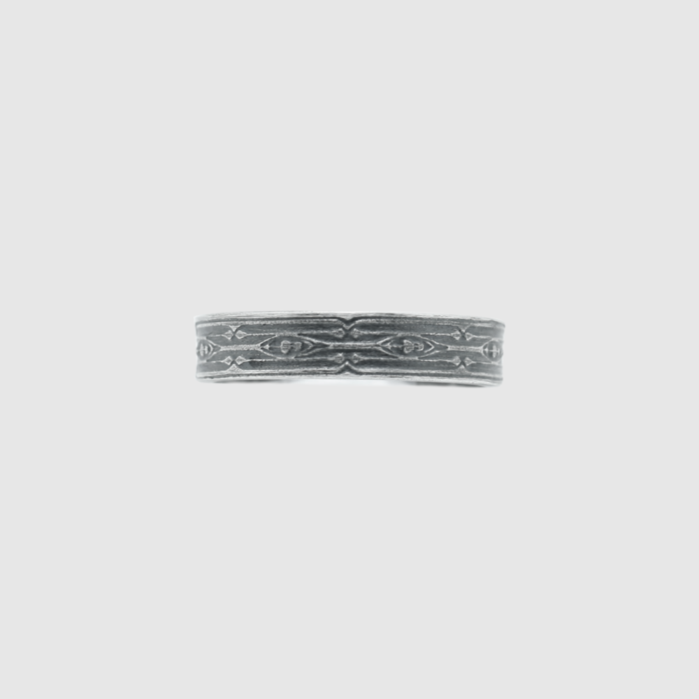 Iris Etching Couple Ring Men