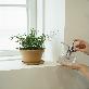 detail image2 Freefactory Flower Plant Pot with Drainage Holes and Saucer Tray(Small/Brown)