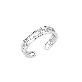 full image Hangul Free-size  Open Ring Silver