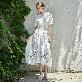 detail image5 Pure Punching Lace Belt-Set Dress