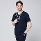 detail image1 Men's-3-Pocket-Scrub-Top-Navy