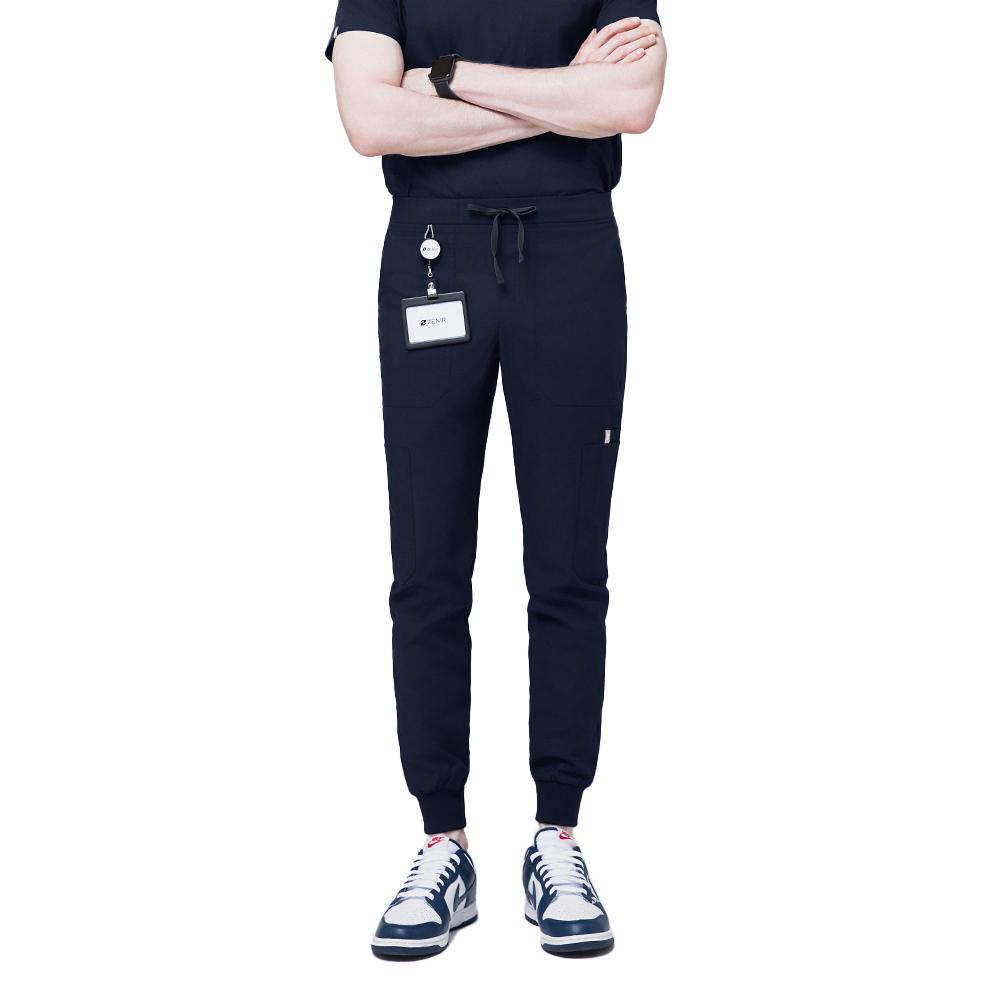 Men's-8-Pocket-Jogger-Scrub-Pants-Navy
