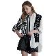 detail image1 Asymmetric Knit Stripe Oversized Shirt
